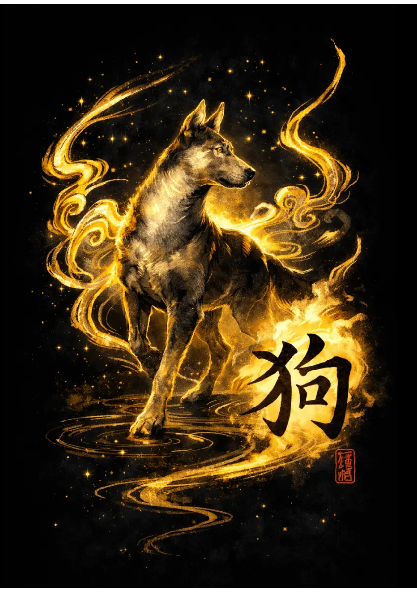 Dog (狗) Chinese zodiac animal — The Loyal Guardian — Taroscoper