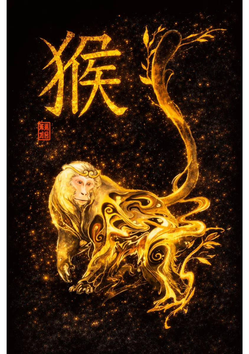 Monkey (猴) Chinese zodiac animal — The Playful Trickster — Taroscoper
